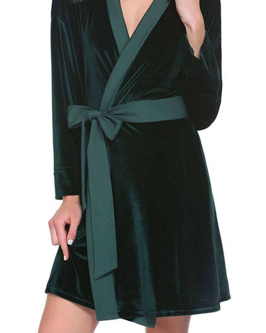 Emerald Velvet Solid Robe | Gown - ELORA OFFICIAL Velvet Robe | Gown